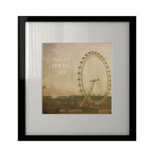 Ferris Wheel Quote Photography Inspirational Saying Phrase Word Wall Decor Fine Art Photography Print Weathered Old Beautiful Square image 1