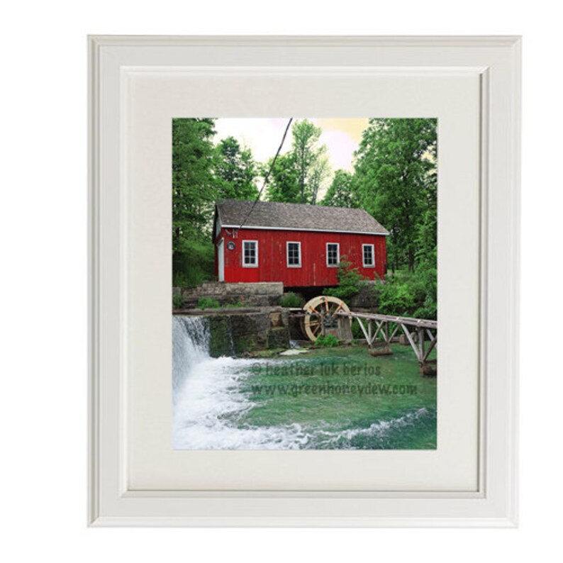 Morningstar Mill Canada Photography Decew Falls Nature Wall Decor Canadian Fine Art Print, Green, Red, House, Teal image 4