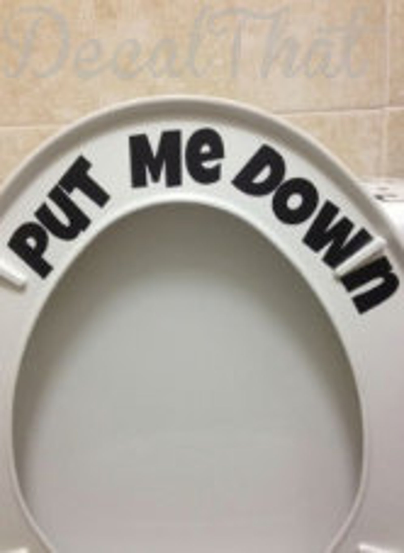 Put Me Down Toilet Seat Decal Etsy