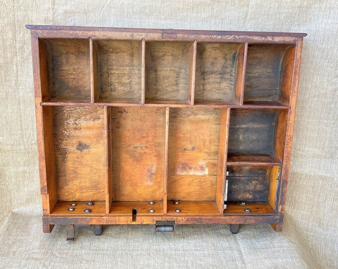 Wooden Cash Drawer Knick Knack Display Case Rustic Hanging Etsy