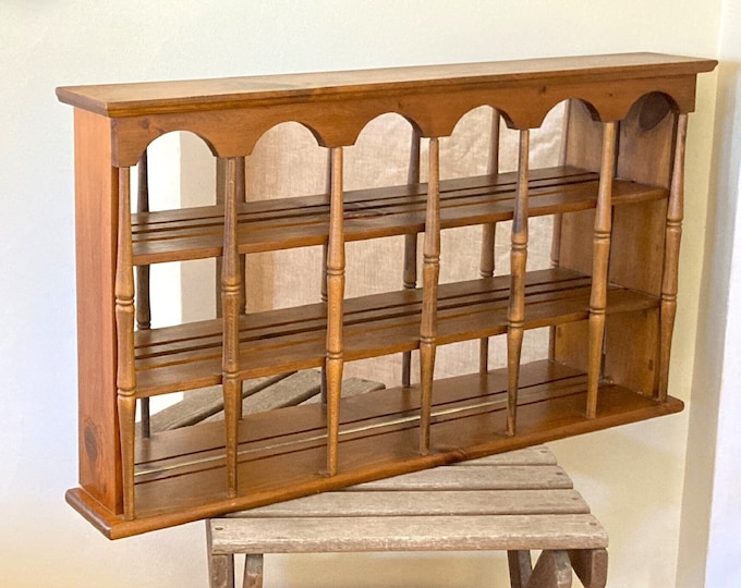 Vintage 3 Tier Teacup Display Shelves With Plate Display Grooves and