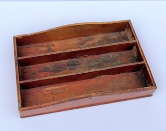 Wood knife drawer, utensil caddy, cutlery tray, storage caddy, office supply tray, supply / desk organizer, home office/craft room organizer