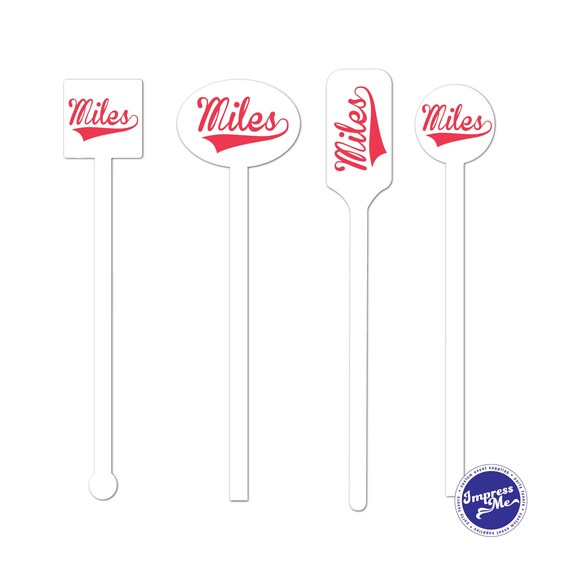 Custom Stir Sticks for Baseball Themed Bar Mitzvah, Swizzle Sticks, Stirrers C145IM Il_570xn