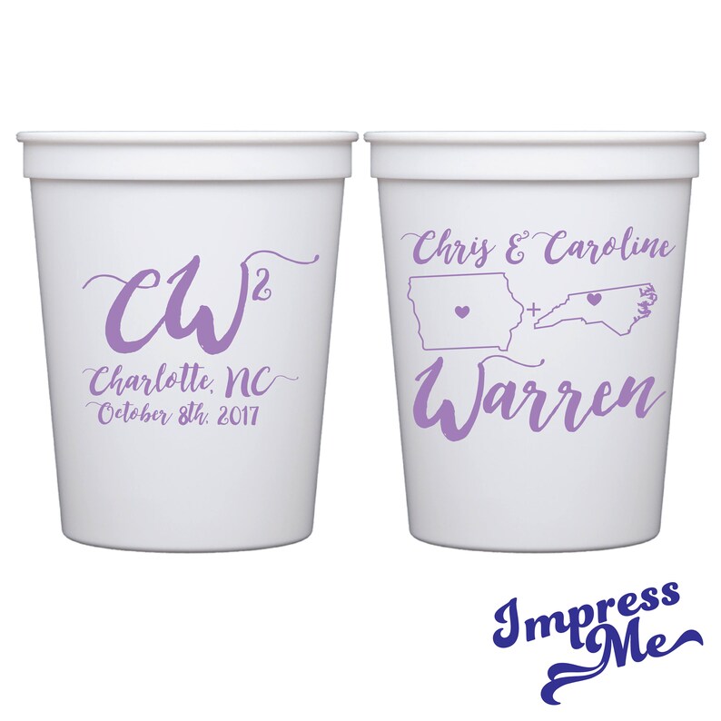 Wedding Reception Favors Wedding Party Cups Custom Wedding Etsy