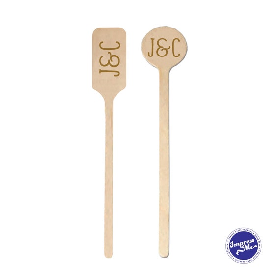 Fall Wedding Themed Foil Stamped Drink Stirrer Custom Stir Stick