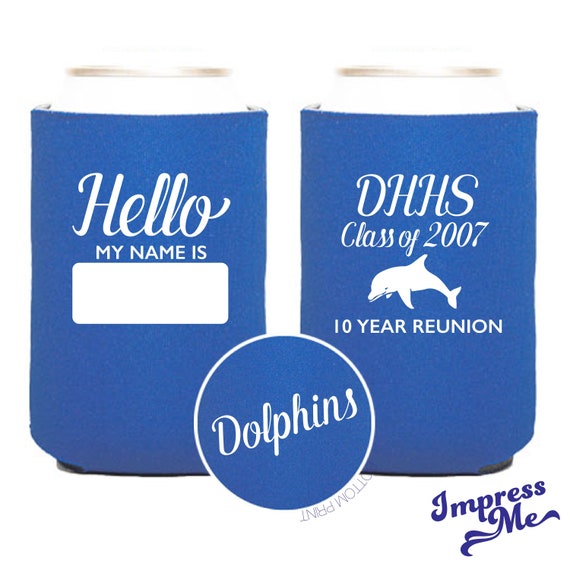 High School Reunion Custom Can Coolers High School Reunion