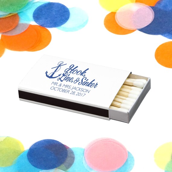 Personalized Matches Beach Wedding Favor Custom Matchbox For