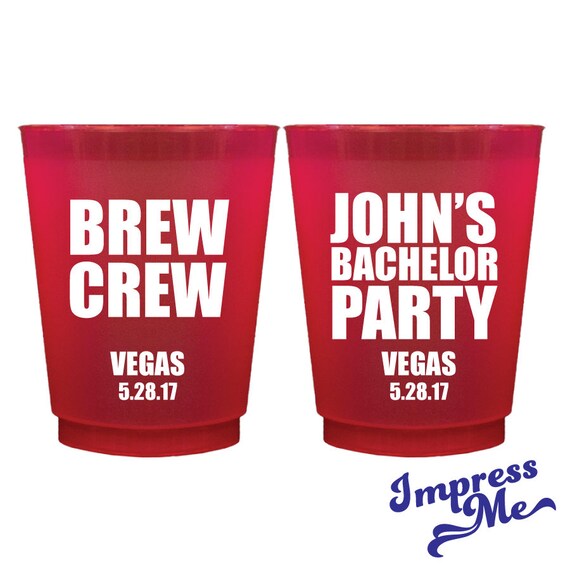 Brew Crew Bachelor Party Beer Cups Guys Trip Bachelor Party