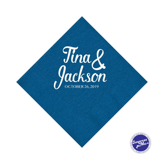 Cocktail Napkins For Wedding Monogrammed Napkins Wedding