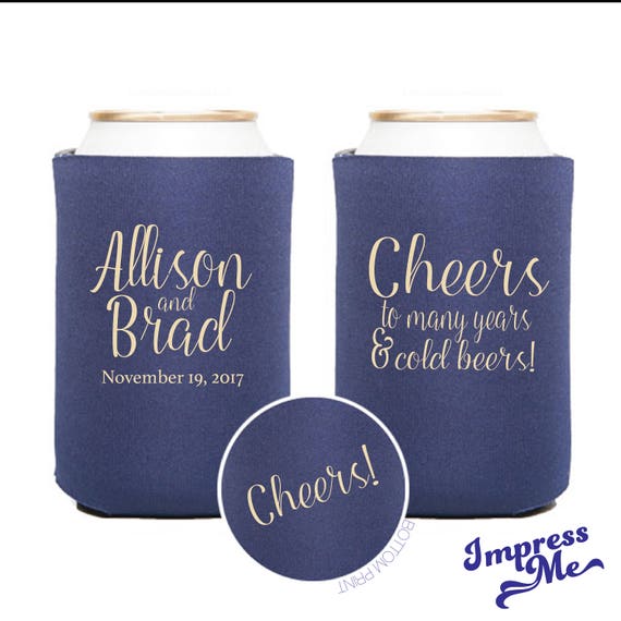 Cheers Wedding Favors Reception Favors Custom Can Coolers