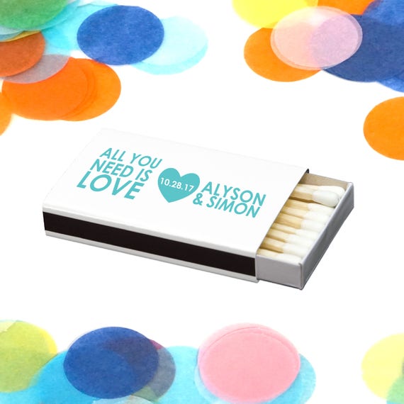 Personalized Matches Wedding Favor Custom Matchbox For Wedding
