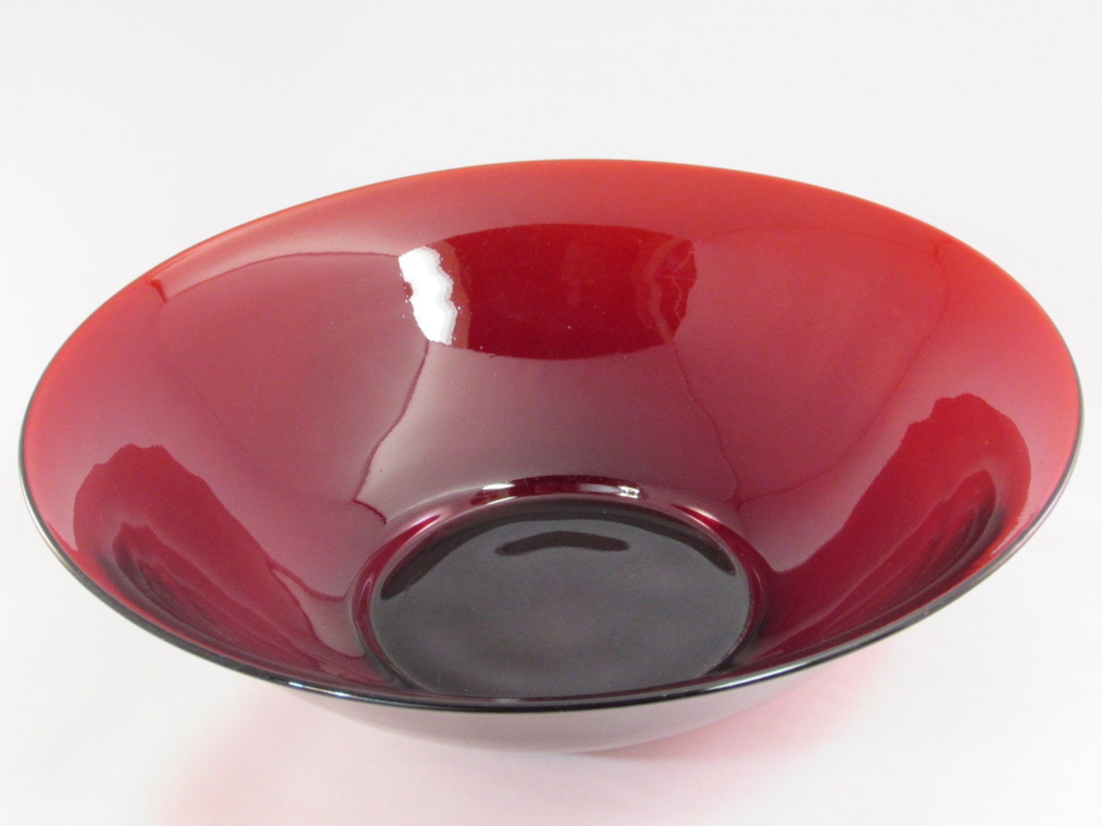 Royal Ruby Red Bowl Anchor Hocking Large Serving Bowl Etsy