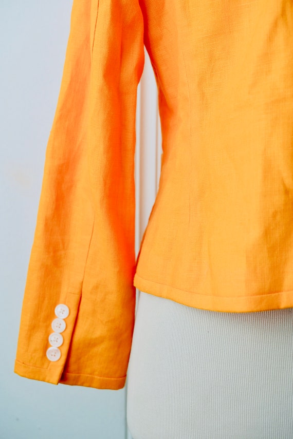 80s Vintage Ralph Lauren Bright Sunshine Orange L… - image 8