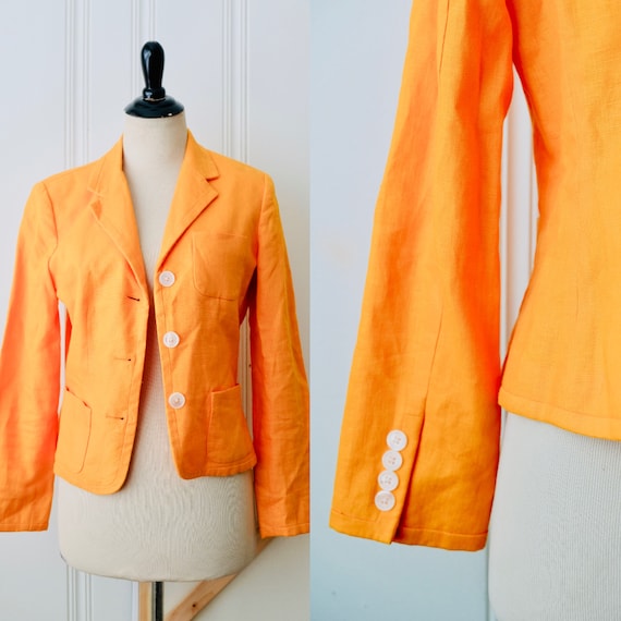 80s Vintage Ralph Lauren Bright Sunshine Orange L… - image 1