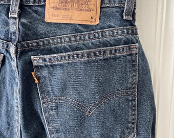 Vintage Levis 921 Orange Tab High Rise Faded Black Jeans 27" Waist
