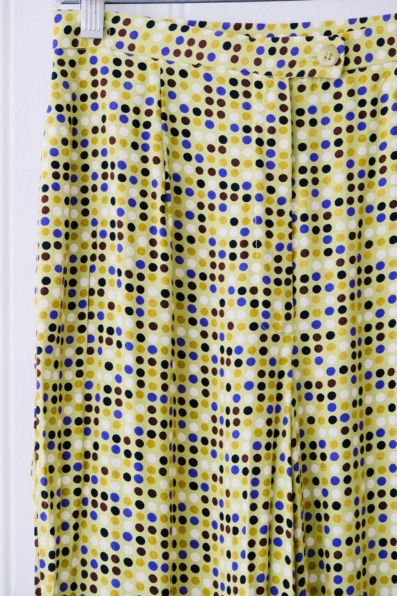 80s Deadstock Walter Lime Green Polka Dot Pant Si… - image 4