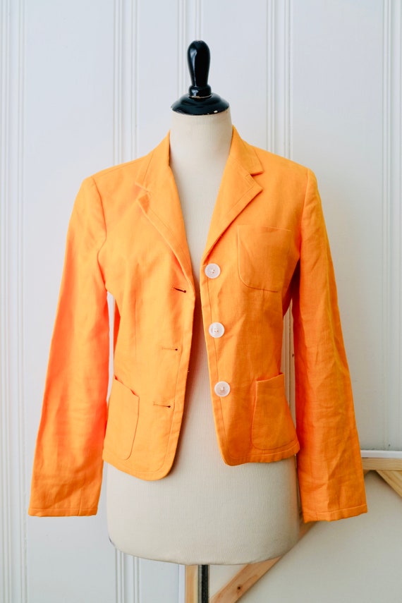 80s Vintage Ralph Lauren Bright Sunshine Orange L… - image 2