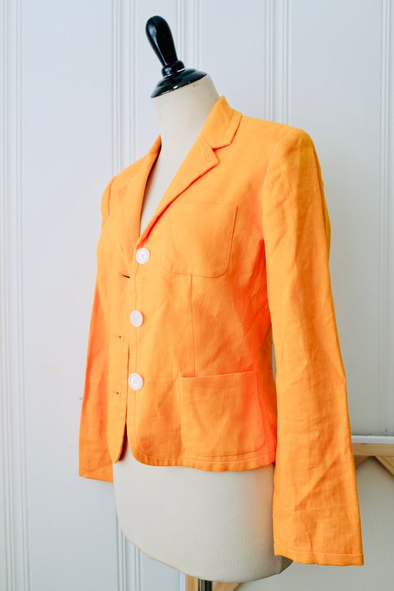 80s Vintage Ralph Lauren Bright Sunshine Orange L… - image 5