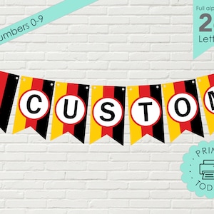 DIY Printable Banner German Flag Germany Sign Countries of the World Activity Party Decorations Restaurant Deutsche Flagge Instant DOWNLOAD