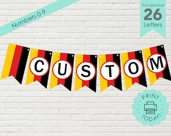 DIY Printable Banner German Flag Germany Sign Countries World Octoberfest Party Decorations Restaurant Deutsche Flagge Instant DOWNLOAD PDF