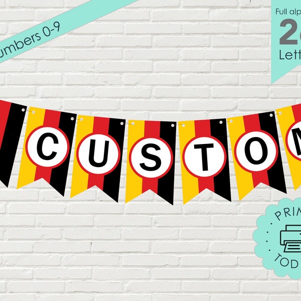 DIY Printable Banner German Flag Germany Sign Countries of the World Activity Party Decorations Restaurant Deutsche Flagge Instant DOWNLOAD