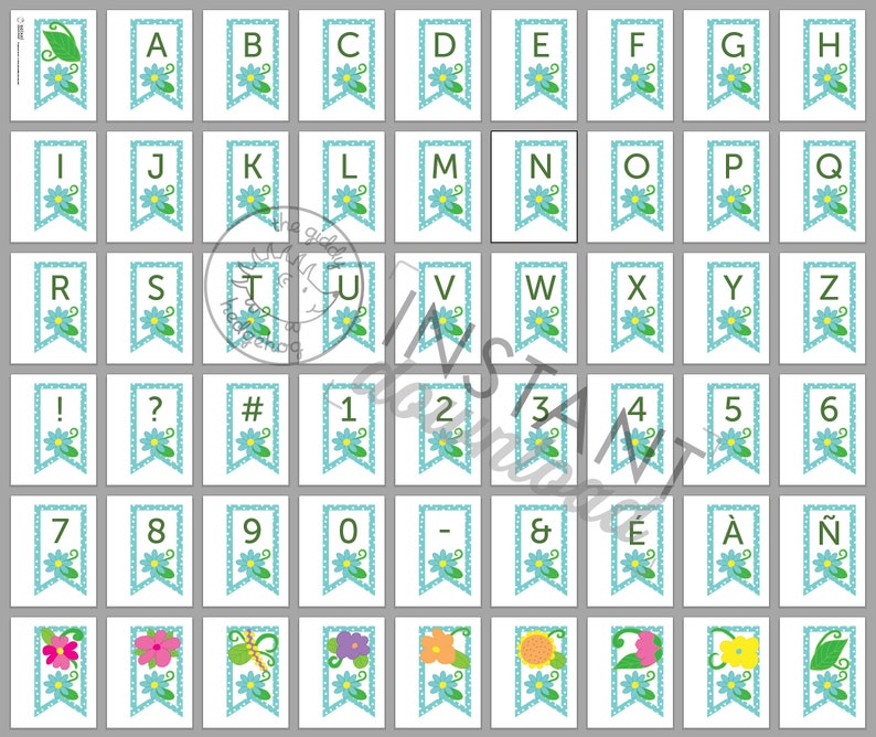 Printable DIY Banner Custom Flower Party Decorations Sign Etsy