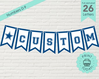 DIY Printable Grad Yard Sign Class of 2023 Graduation Custom Navy Blue Lawn Sign College School Letters A-Z Banner Alphabet Instant DOWNLOAD