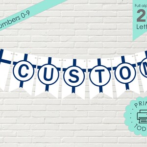 DIY Printable Banner Finnish Flags Finland Flag Template Sign Blue Party Decorations Student Suomi Suomen Lippu Finska Flaggan DOWNLOAD