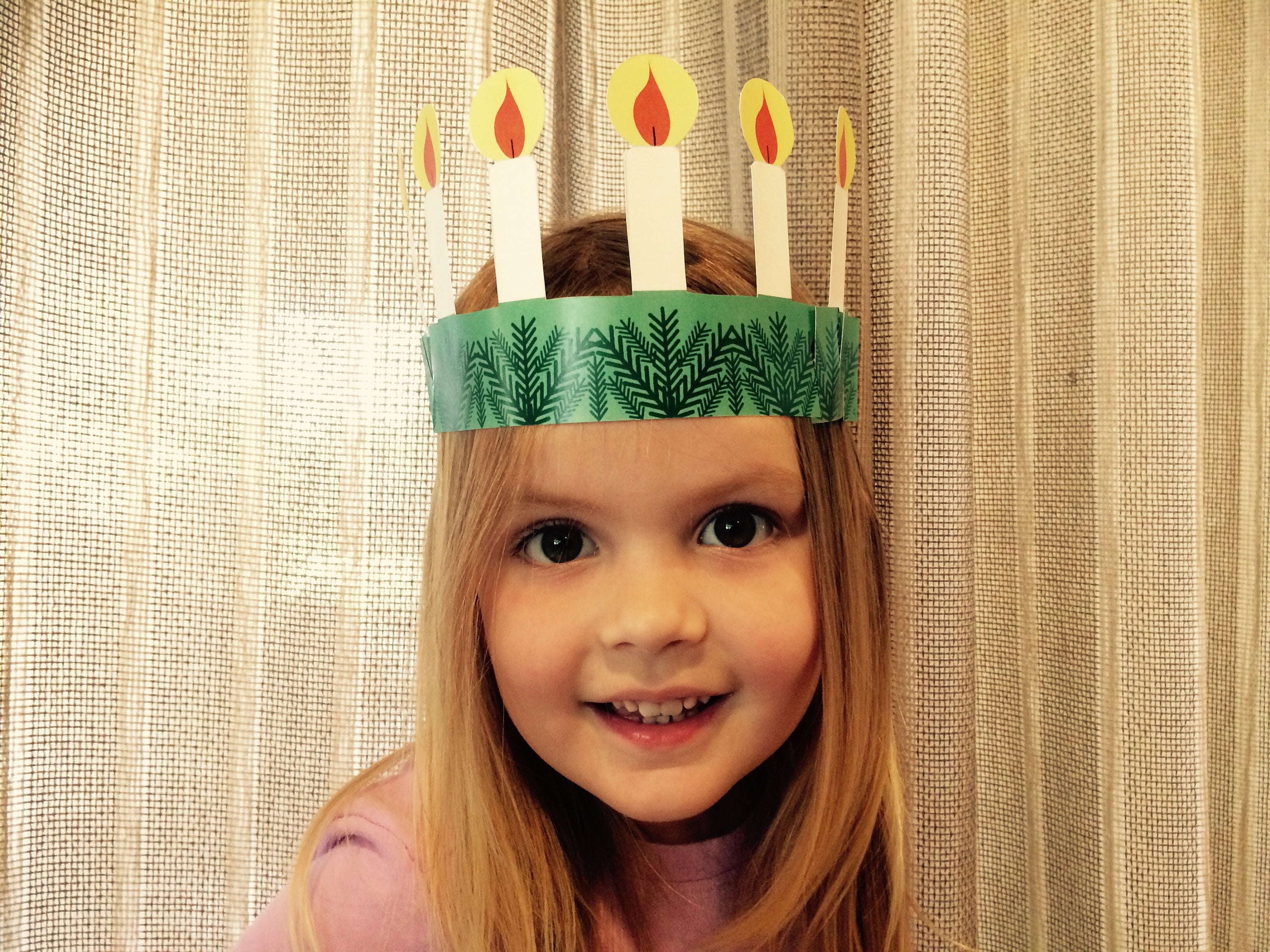 Printable Swedish Lucia Crown Lucia Krona Tiara Candle Hat | Etsy Hong Kong