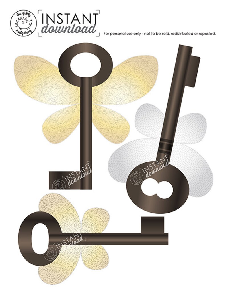 DIY Flying Keys Party Decorations Winged Keys Keys With Wings - Etsy