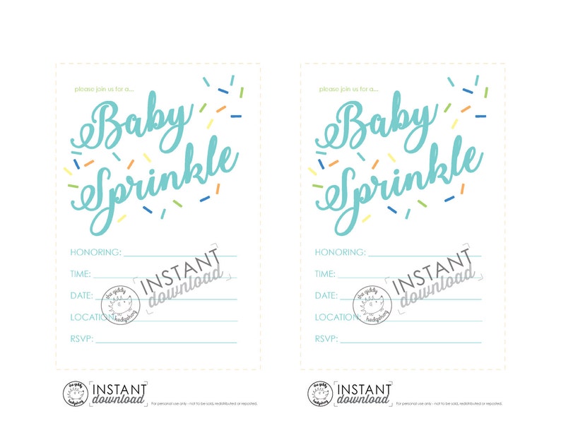 Printable DIY Invite Baby Sprinkle Baby Shower Boy Sprinkle - Etsy