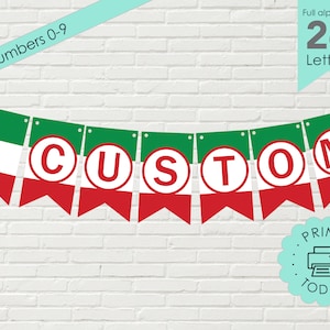 DIY Printable Banner Italian Flag Italy Sign Countries of the World Activity Party Decorations Restaurant Bandiera Italiana Instant DOWNLOAD