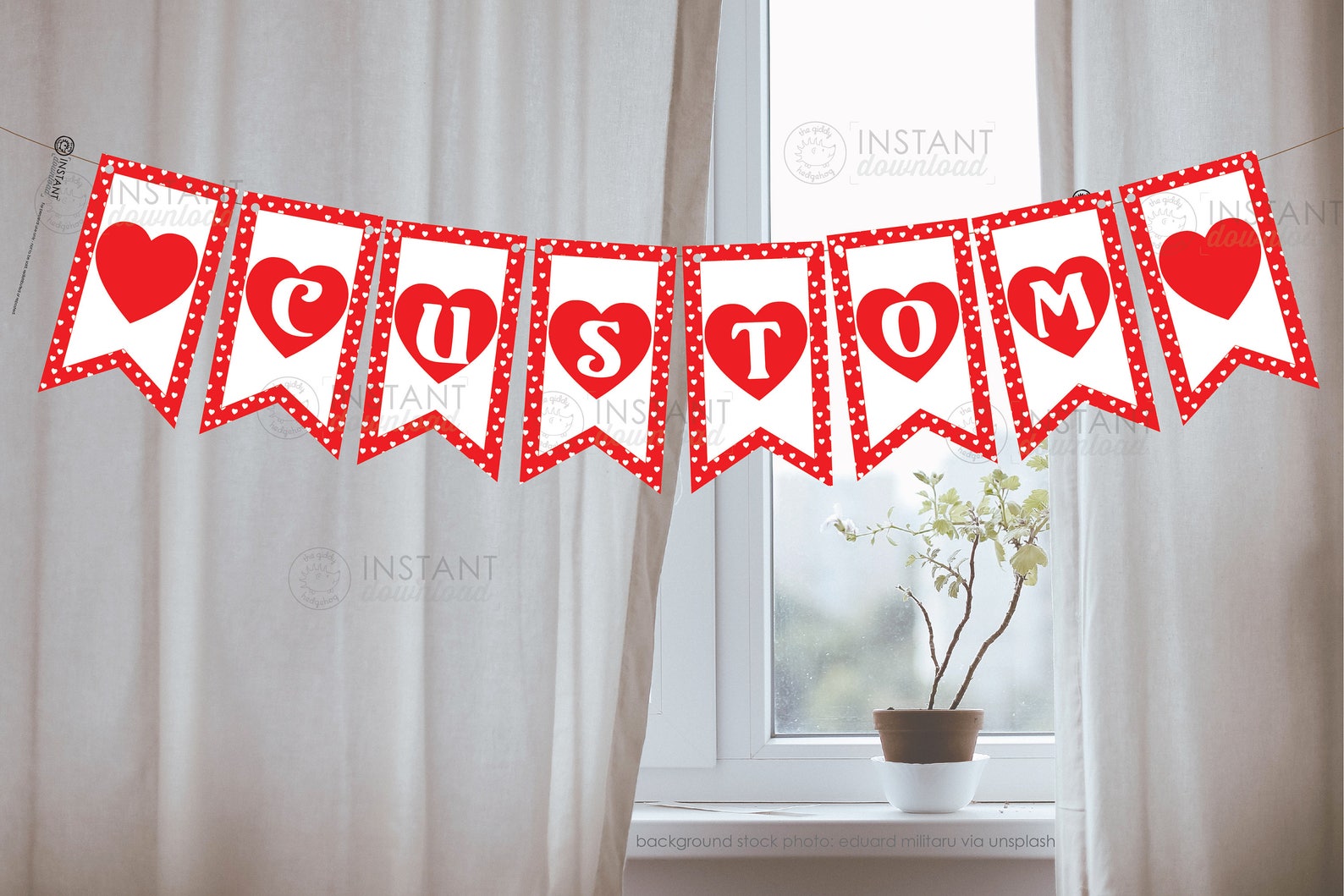 Printable DIY Banner Custom Name Sign Photo Prop Flags Classroom Wall ...