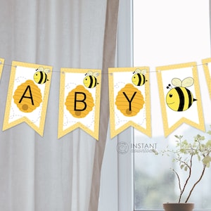 DIY Printable Banner Custom Bumble Bee Party Decorations Party Supplies ...
