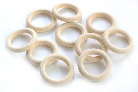 Wooden Macrame Rings, Wooden Rings 70mm-60mm-50mm-40mm, Wooden Macrame Rings  