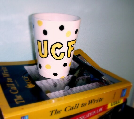 Items similar to UCF Coffee Mug w/ Polka Dots University of Central