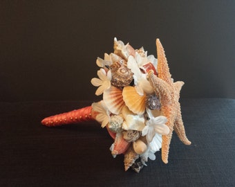 Wedding Bouquet - Seashell Wedding Bouquet with Starfish