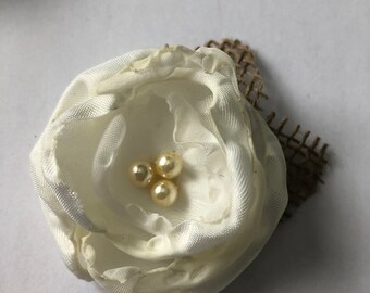 Fabric Flower Boutonniere