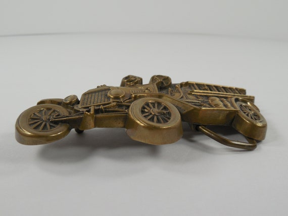 Vintage Style Fire Truck Firefighter Enamel Belt Buckle Riem Gesp