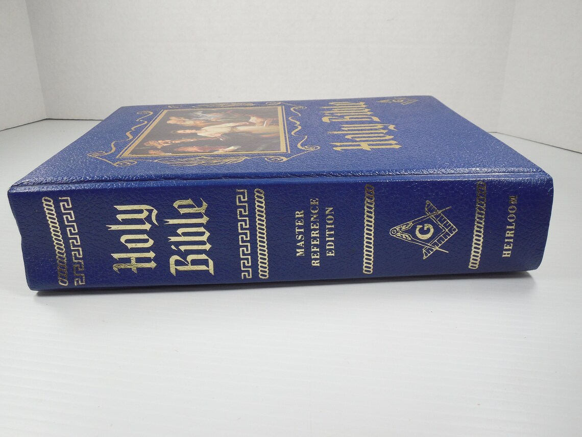 Vintage Large Freemasonry Masonic Holy Bible Master Reference Etsy