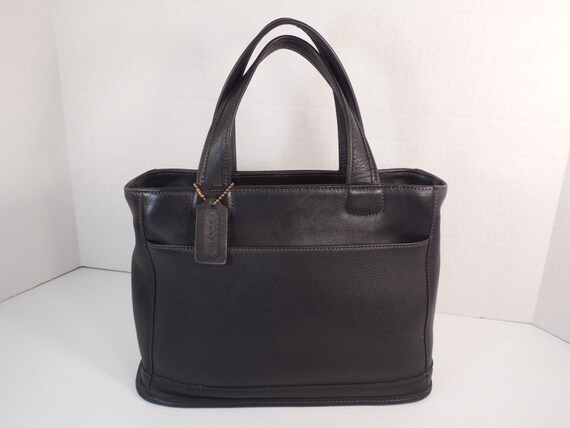 real leather coach tote