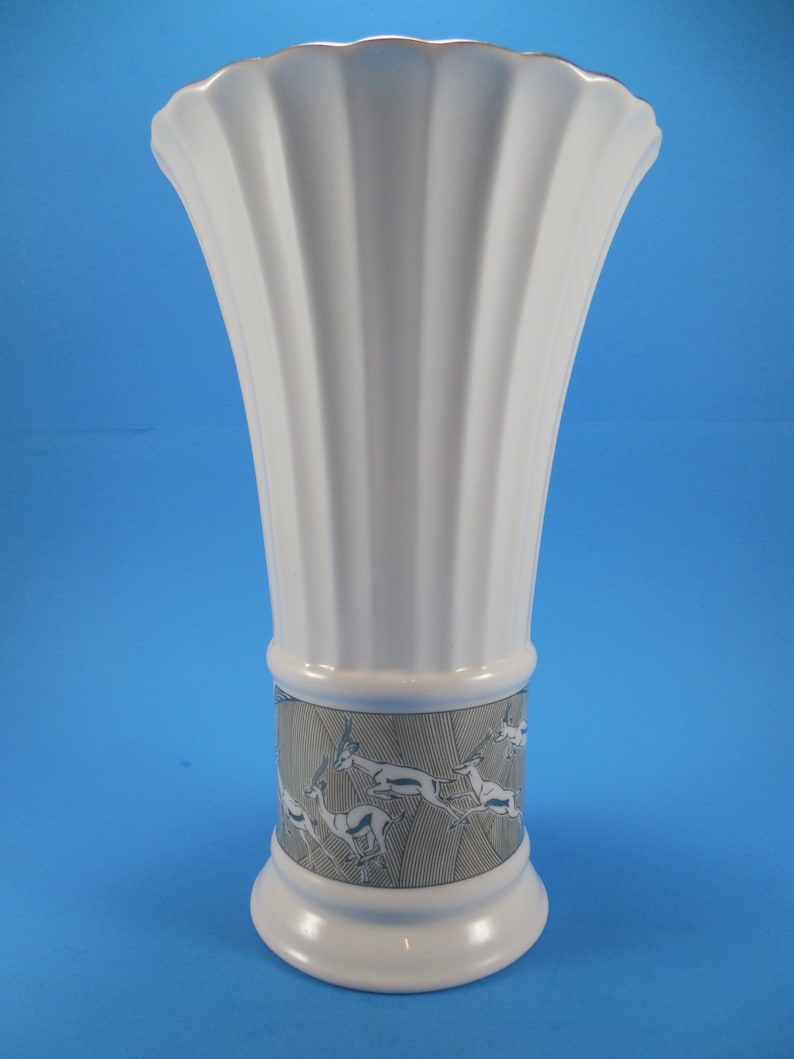 Vintage Lenox Vase Cream White Fine China Ribbed Pattern with Etsy