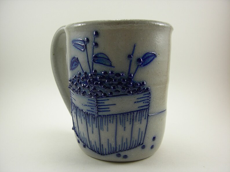 Salmon Falls Pottery Stoneware Blueberry Basket Raised Hand Etsy