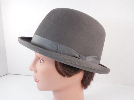 grey derby hat