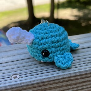 Mini Narwhal Amigurumi Keychains