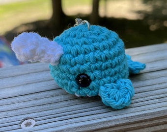 Llaveros Mini Narval Amigurumi