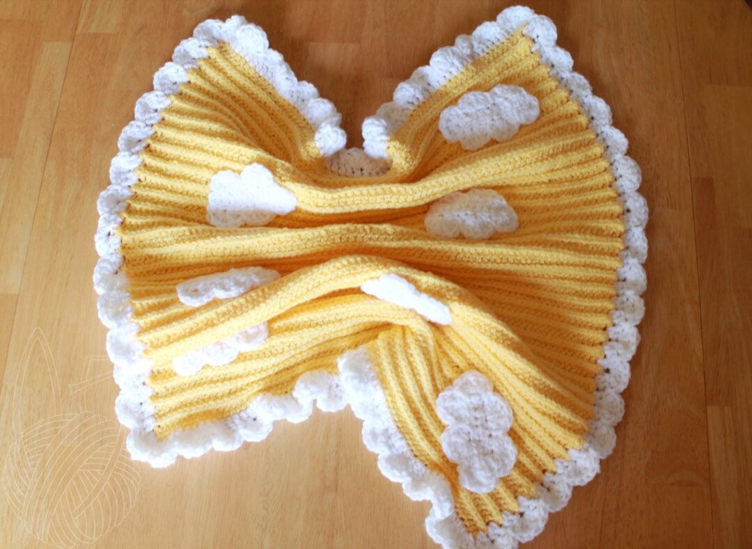 Baby Cloudy Blanket In yellow colour main image 0