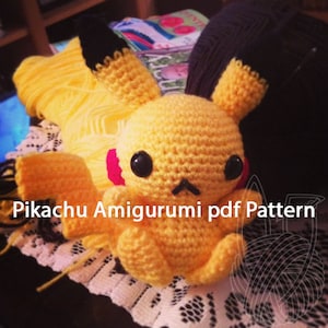 Pikachu Amigurumi - CROCHET DIGITAL PATTERN