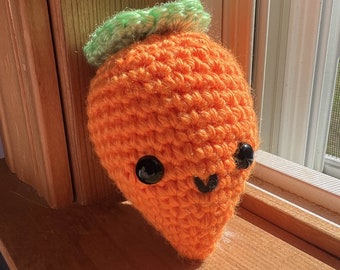 Llavero amigurumi de zanahoria