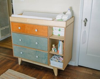 mid century baby changing table